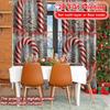 Набор из 2 штук Ткань для штор Candy Cane Wonderland Chic с плоской печатью Универсальные полиэстеровые шторы Подарки Идеально для гостиной Идеально для сидения