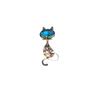 Luxury Sapphire Cat Brooch Rhinestone Lapel Pin Corsage