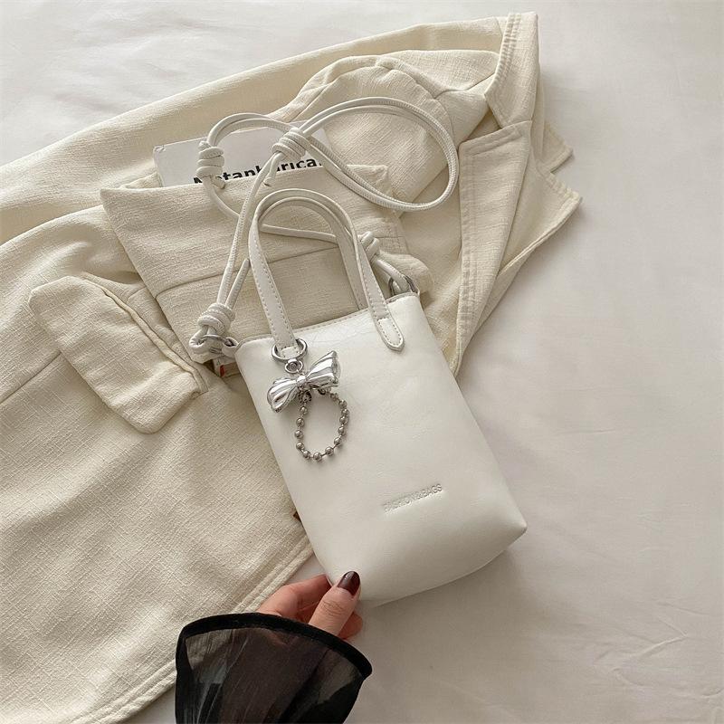 Новая повседневная сумка через плечо для мобильного телефона, простая и модная корейская сумка через плечо, женская красивая сумка-ведро