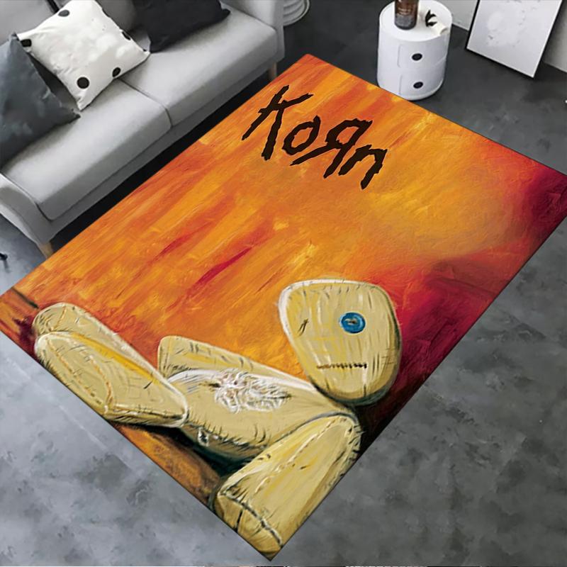 Korn Carpet Rug for Living Room Bedroom Home Sofa Decoration,Kids play Non-slip Floor Mat