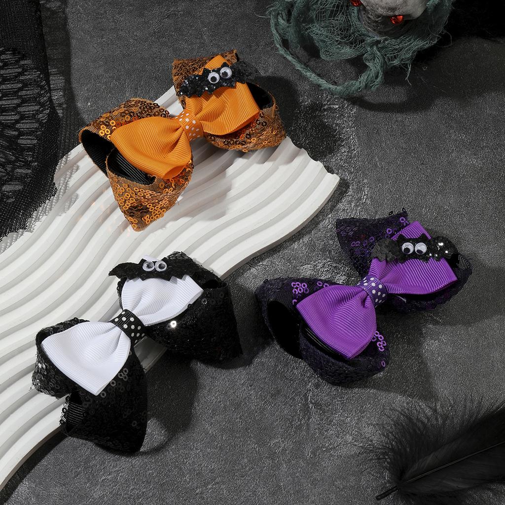 Новая Мода Хэллоуин Кружево Блестки Мультяшный Бант Милые Заколки для Волос для Девочек Детские Головные Уборы Зажим для Волос Заколки для Волос Аксессуары для Волос