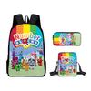 Игровой мерч Цифровые строительные блоки Numberblocks Школьная сумка Рюкзак Сумка-портфель Пенал Набор из трех предметов