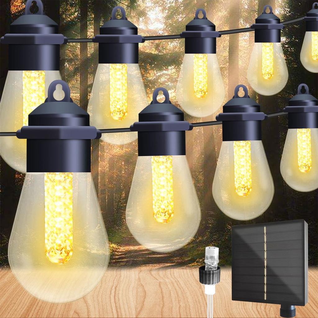 Солнечные панели светодиодные уличные гирлянды 49 футов 20 лампочек гирлянды в форме шара водонепроницаемые патио светильники для