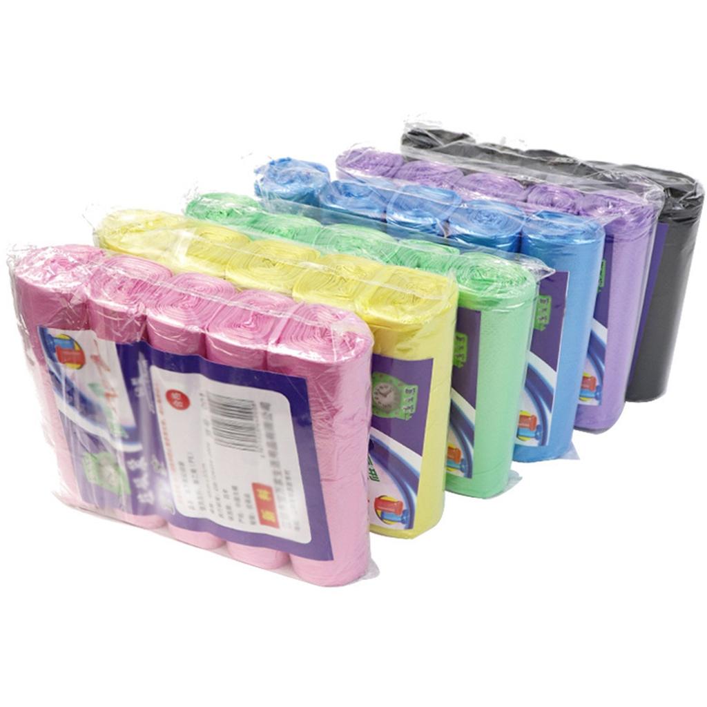 Disposable Small Trash Bags, Portable PE Rubbish Bags, Wastebasket Bags Small Garbage Bags For Office, Kitchen Bedroom Waste 5 Rolls/100 Counts