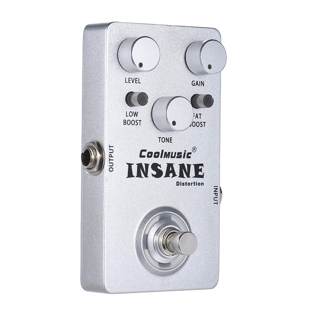 Coolmusic Electric Guitar Distortion Effect Pedal True Bypass Full Metal Shell