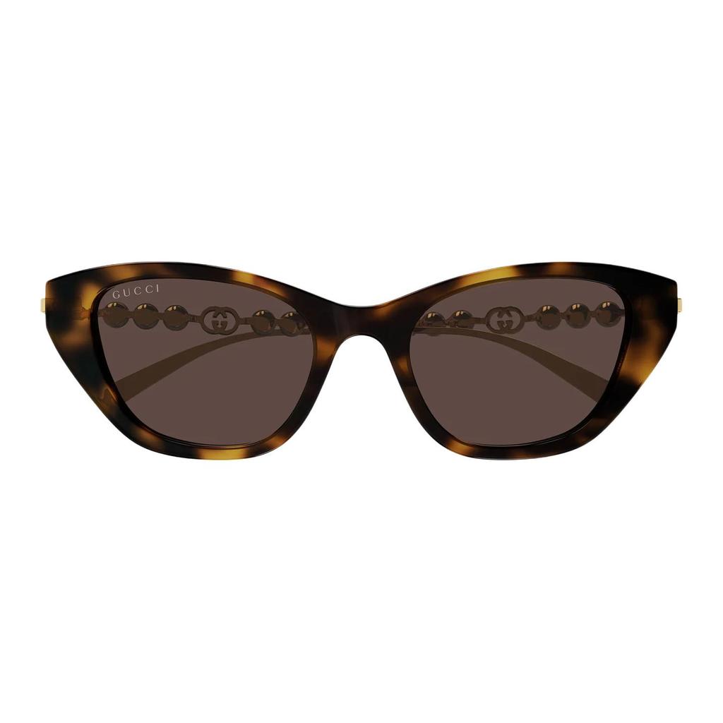 Gucci Logo Recycled Acetate Cat Eye Sunglasses Women sunglasses Tortoiseshell GG1968S-003
