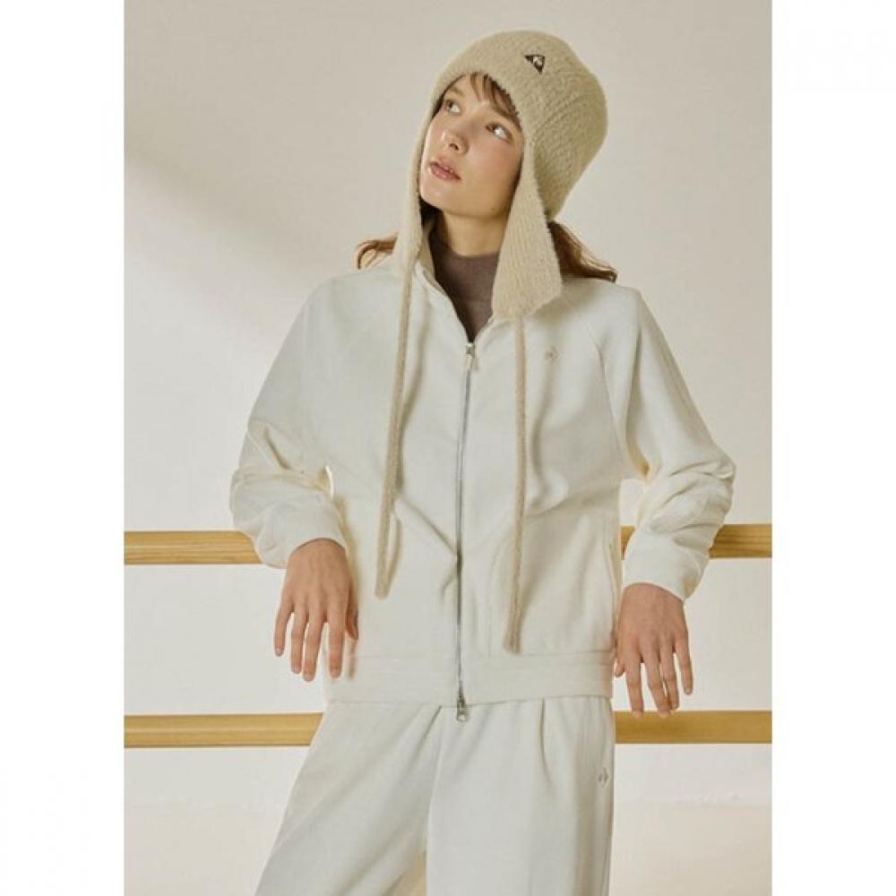 Le Coq Sportif Women Loose Fit Velour High Neck Zip Up Ivy Qq422ofto3