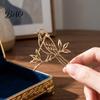 Элегантная брошь-птица, позолоченная, полая брошь, стоящая на ветке, булавка для лацкана, декоративный аксессуар для шляп, сумок, шарфов, одежды, женские платья, украшения