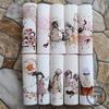 10 шт./лот Патчворк DIY Ручная окраска Хлопчатобумажная холщовая ткань Декоративная живопись Ручная роспись Ткань Корейский дизайн Лесная девушка