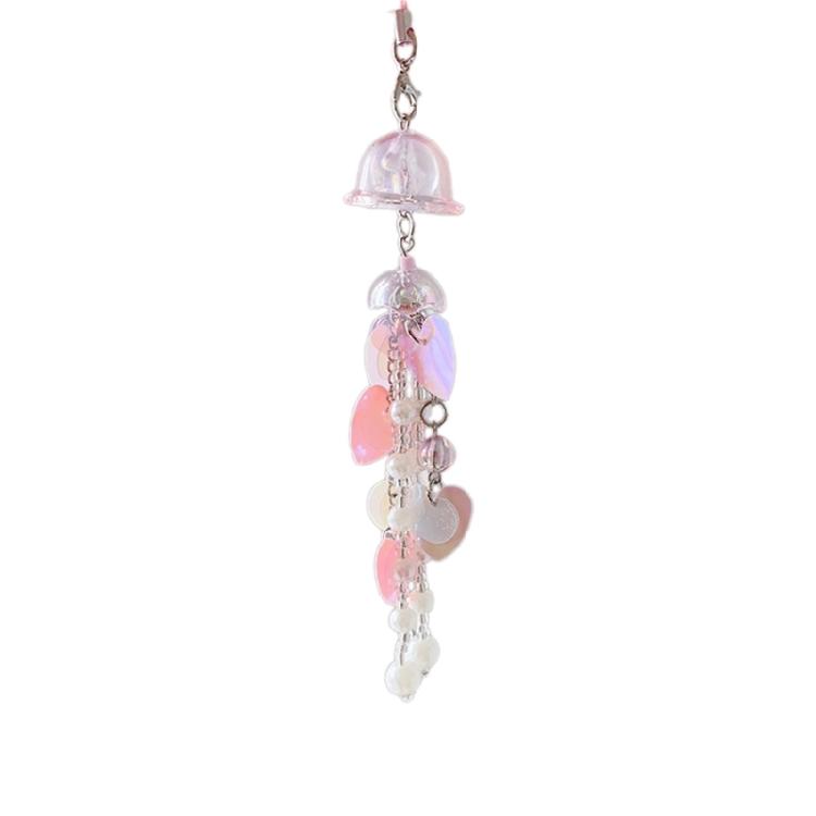 Dazzling Jellyfish Phone Charm Lanyard Cute Accessory for Keychain Bag Purse