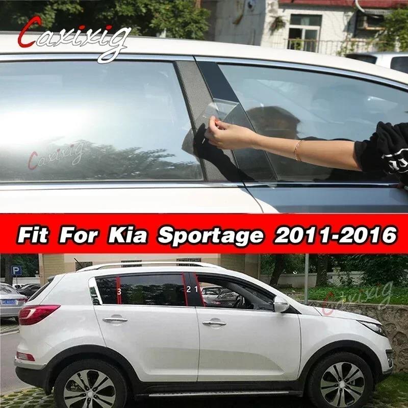 Накладки на стойки кузова и дверей автомобиля для Kia Sportage 2011 2012 2013 2014 2015 2016 Наклейки Внешние Автоаксессуары Внутренние Зеркала 6