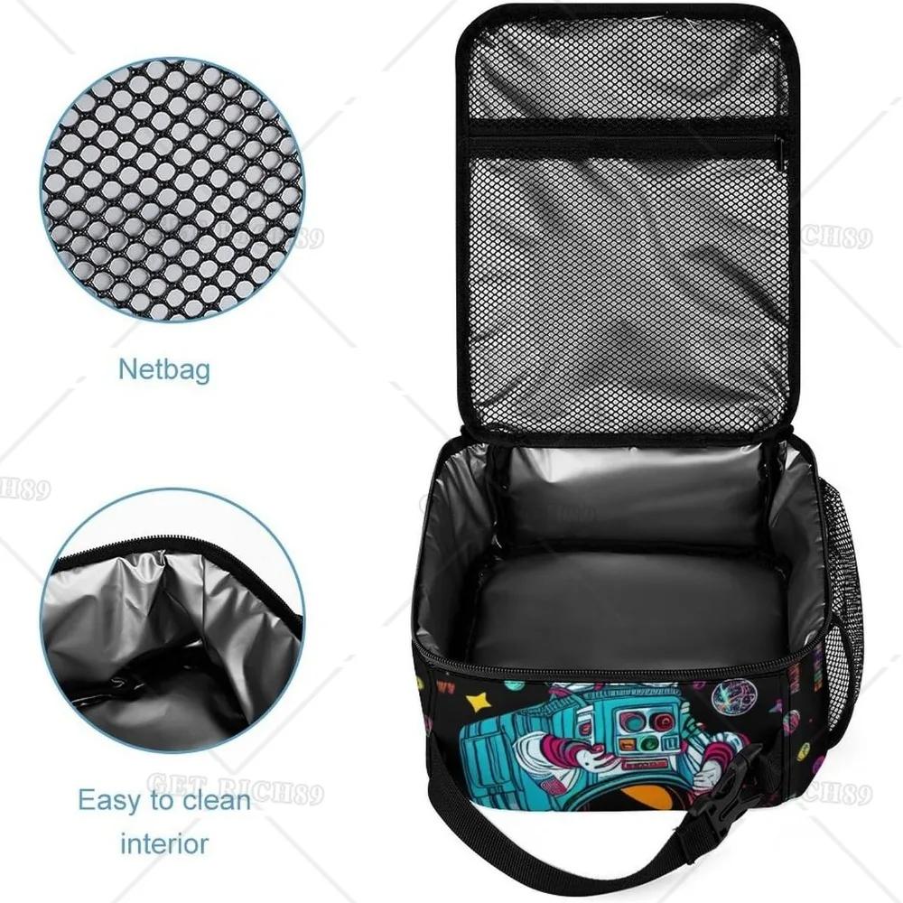 Психоделический космический астронавт космический ланч-бокс для женщин, мужчин, для отдыха на природе, для работы, простая и быстрая организация сумки-шоппера