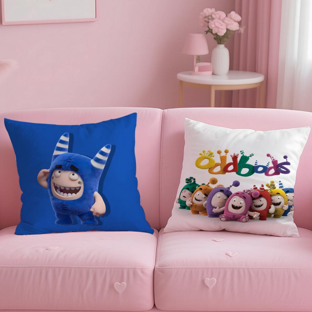 Мультяшная наволочка Oddbods, удобная, двусторонняя, идеальна для автомобиля, дивана, спальни и многого другого