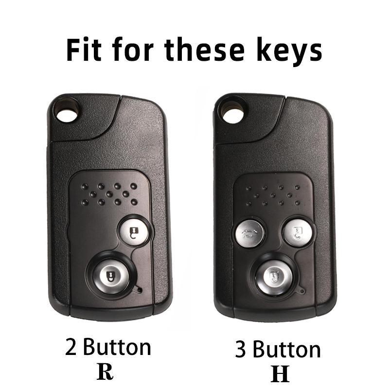 2/3 Buttons Car Smart Key Case Cover Shell Keychain Accessories For Honda Fit Jazz Shuttle GP2 Spada StepWgn RG1 Freed Spike Ge6 ty6