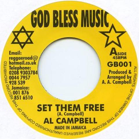 Пластинка 7 дюймов AL CAMPBELL - Set Them Free GB001 God Bless Music 2006 Великобритания Регги, Ска и Даб