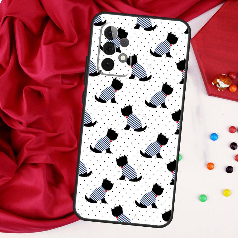 Узор шотландского терьера Для Samsung Galaxy A56 A36 A26 A16 A05 A06 A22 A32 A52 A54 A34 A14 A55 A15 A53 A33 A35 Чехол