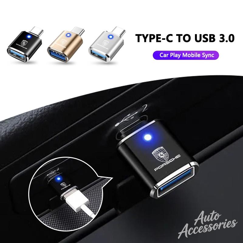 hbcr1 Adapter Type C to USB 3.0 OTG Adapter Connector Type C OTG Conventer For Porsche 918 911 Taycan Panamera Cayenne Boxster sticker