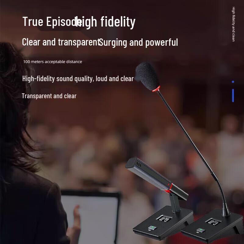 HuiDu AT-200E Wireless Gooseneck Dual Microphone System (CN version)