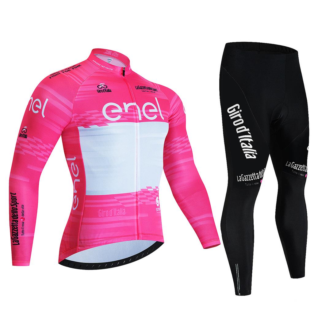 2025 Team Tour De Italia Giro Cycling Jersey Set Mens Clothing Suit Long Sleeve MTB Bike Road Pants Bicycle Bib Ropa Ciclismo