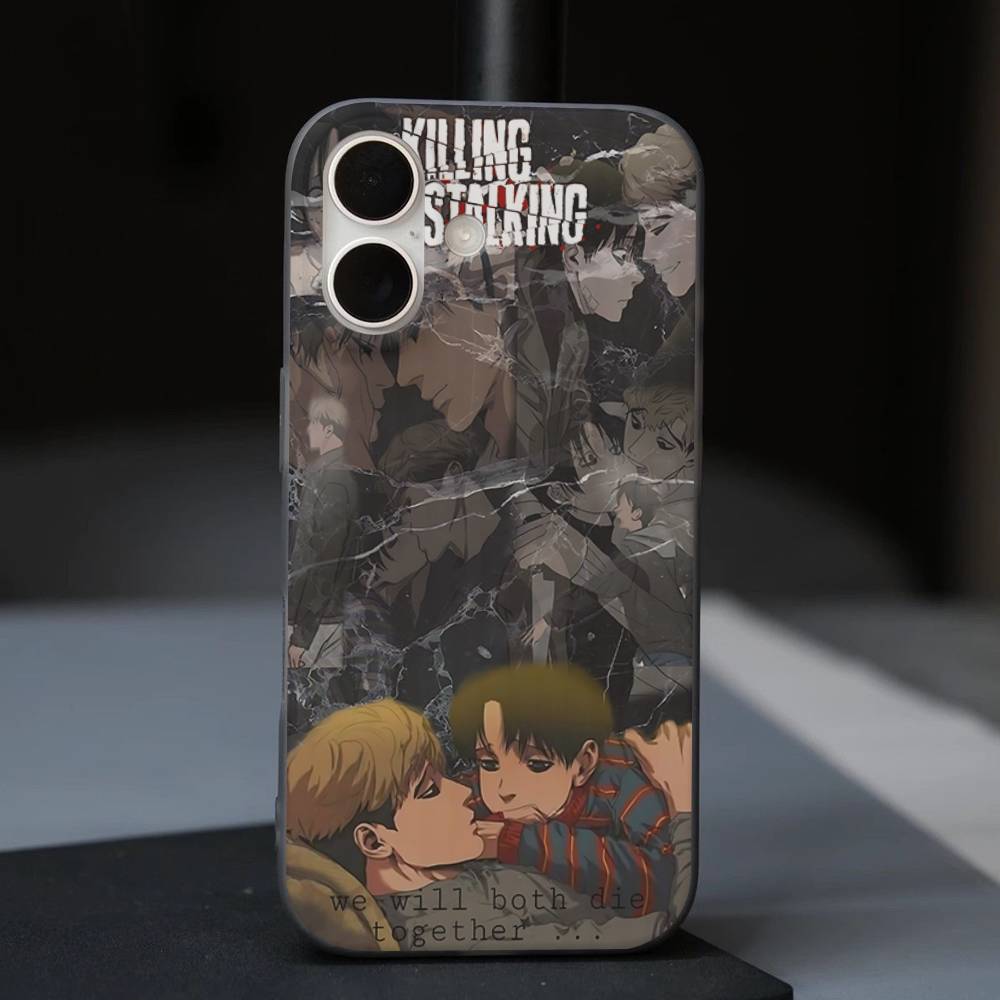 Anime Killing Stalking Phone Case For IPhone 17 16 15 14 13 12 11 Pro Max Plus Corrugated Bumper Back Cover Shell