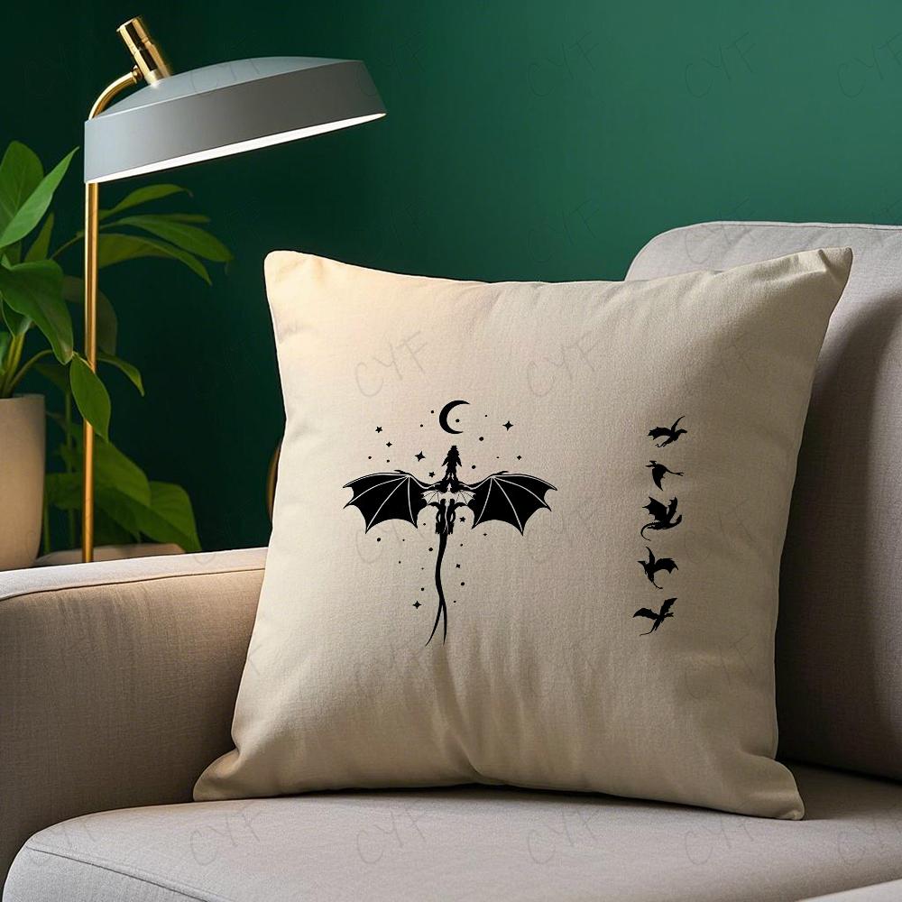 F-Четвертый W-Wing Дракон Наволочка Наволочка Клещестойкая Подушка Невидимая молния Шелковистый короткий плюш Чехол для диванной подушки