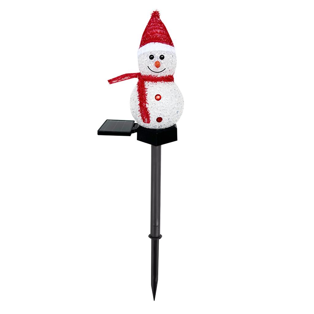 Уличные пластиковые солнечные фонари в форме снеговика, светодиодные лампы на солнечных батареях, водонепроницаемые, садовые светильники, украшения для дорожек, двора