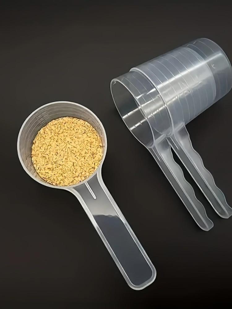 1pc 50g 100ml Transparent Pet Measuring Spoon With Scale Plastic Dog Cat Feeding Shovel Pet Tableware Supplies