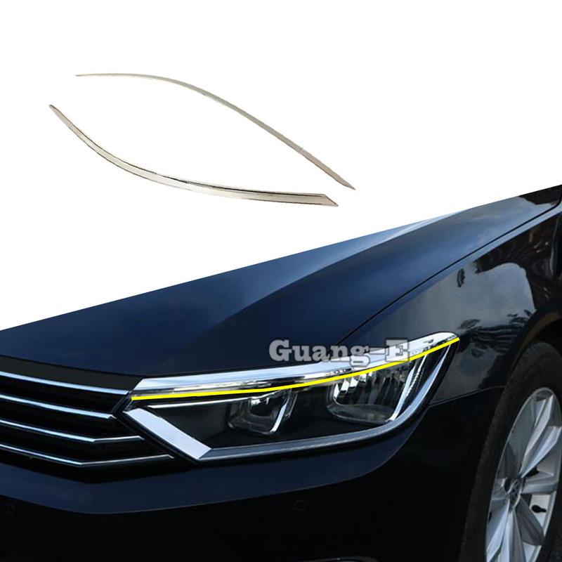 Для VW Passat B8 Variant Alltrack 2015 2016 2017 2018 Автомобильная передняя фара Рамка-бровь Накладка-молдинг