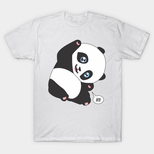 Футболка женская Panda Bear Say Hi Harajuku Print Kawaii футболка летняя женская футболка с коротким рукавом топ футболка