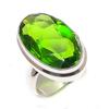 Перидот Драгоценный камень Ручная работа 925 Стерлинговое серебро Ювелирное изделие Кольцо Размер 7 r5g59