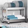 304 Stainless Steel Double-Layer Kitchen Dish Rack
