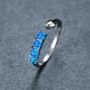 Четыре круглых синих разомкнутых кольца Женская европейская и американская мода Минималистичный новый аксессуар