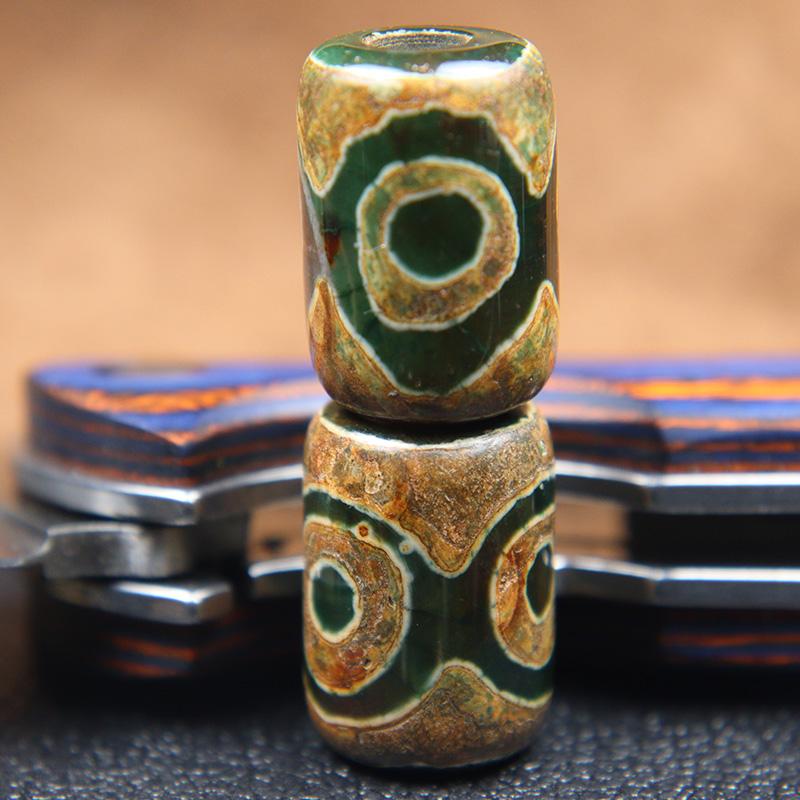 Тибетский 5,5 мм отверстие трехглазый Дзи агат камень бусины ремешок кулон зонтик веревка DIY аксессуары для браслетов паракорд бусины подвески