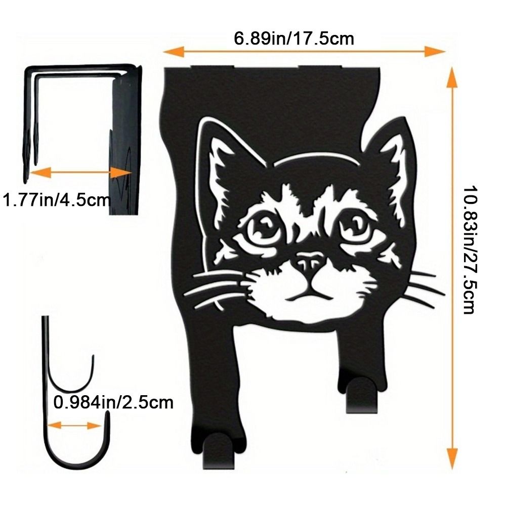 Rustproof Metal Cat Hooks Space Saving Coat Hat Bag Holder Stylish Wall Hanger  Bedroom