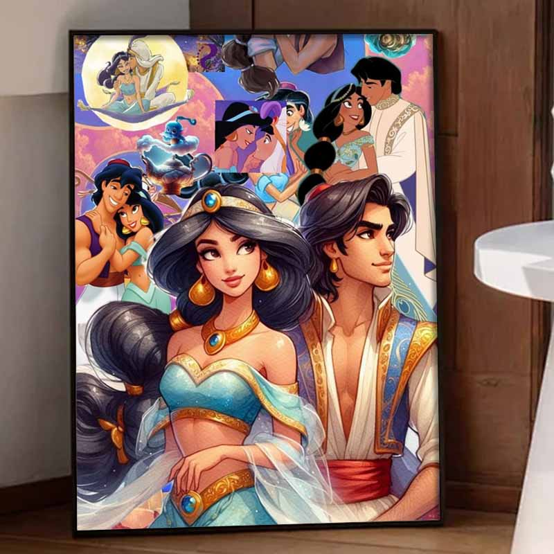 Disney Набор для алмазной мозаики Классический Аладдин Жасмин Романтика Декор для дома Поделка Идеальная идея для подарка Алмазное искусство
