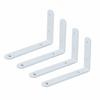 TK.Felly L-Shaped Brackets, Set of 4, for DIY Wall-Mounted Shelves and Display Shelves (White, 147 X 100 Mm)
