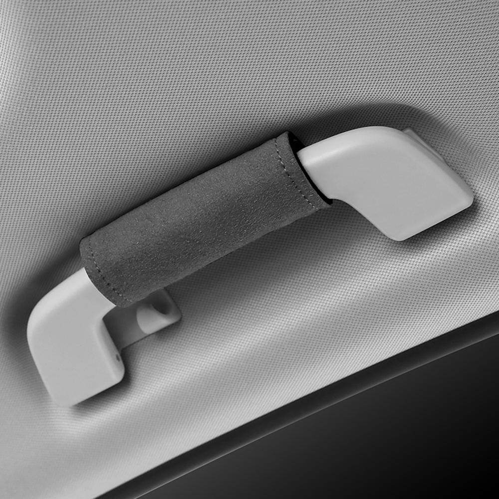 Защитный чехол для ручки двери автомобиля, многофункциональный поручень на крышу, замшевая накладка на ремень безопасности, защита плеча, украшение салона автомобиля