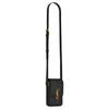 Saint Laurent Ysl Solferino Gold Letter Logo Snap Closure Smooth Leather Mini Crossbody Bag Men bags Black 753963-BWR0W-1000