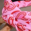 Обруч для волос Широкий ободок с надписью «Love» Ручной работы Тканевые узлы Противоскользящий дизайн Бант Повязка для волос Вечеринка