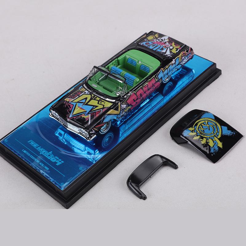 FineWorks 1:64 Chevrolet Impala Издание в твердом переплете Открывающиеся полностью двери Металлическая модель автомобиля