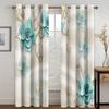 3D Printing Curtain Rose Romantic Flower Printed Curtains For Living Room Bedroom Red and White Hotel Drapes 2023