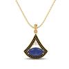 Blue Sapphire Marquise Necklace- 925 Sterling Silver