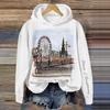 Womens 3D Animal Print Hooded Long Sleeve Sweatshirt Streetwear Casual Top