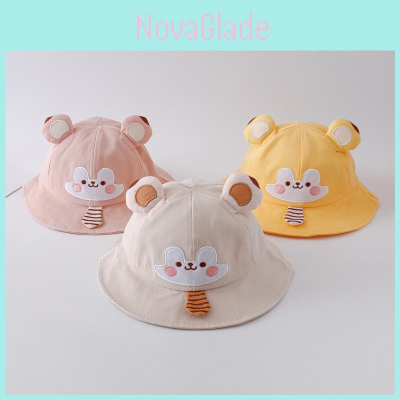Cute Cartoon Tie Fisherman Hat For Baby Boys Girls Sun Protection Spring Summer