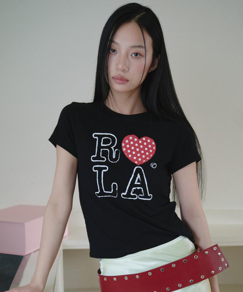 ROLAROLA I Love Rola T-Shirt Black