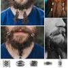 5 Pcs Viking Beard Loose Beads Spacer Beads Fit for Beards or Hair Braid Dreadlocks Decorations Accessories Hair Tube Hair Rings