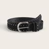 Vintage Metal Rivet Belts Old American Style Brown/Black PU Waistband Woman Fashionable Belts