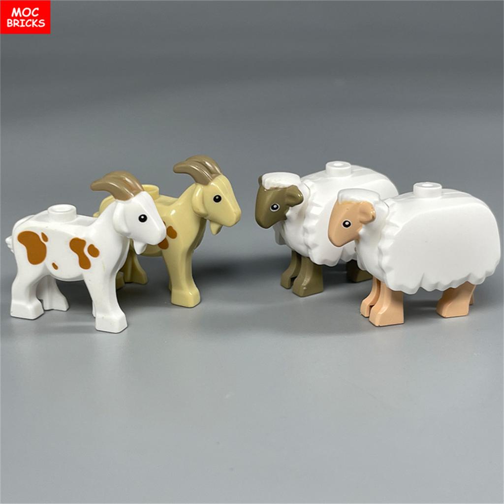 Кирпичики MOC Джунгли Подлесок Лесное животное Обезьяна Коза Жираф Птица Ночная сова Аксессуары Строительные блоки Игрушки-друзья Подарки