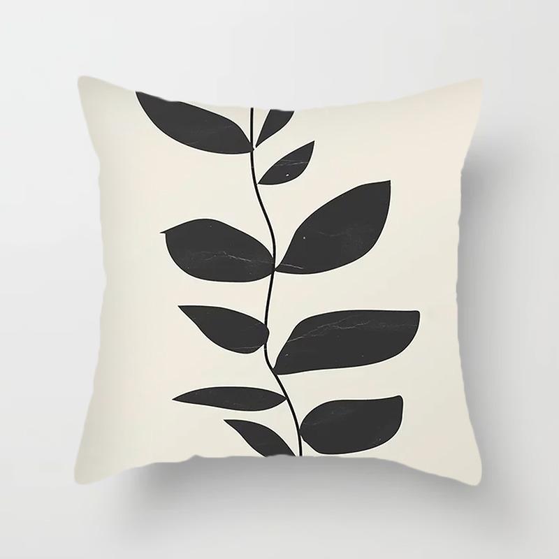 Черно-белый Коричневый Простой Пейзаж Наволочка Украшение Общежития Офис Гостиная Диван Домашняя Наволочка