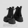 Женские ботинки Мартин 2025 осень и зима новые маленькие ботинки на толстой подошве с увеличением роста в британском стиле универсальные ботинки-локомотивы инс тренд